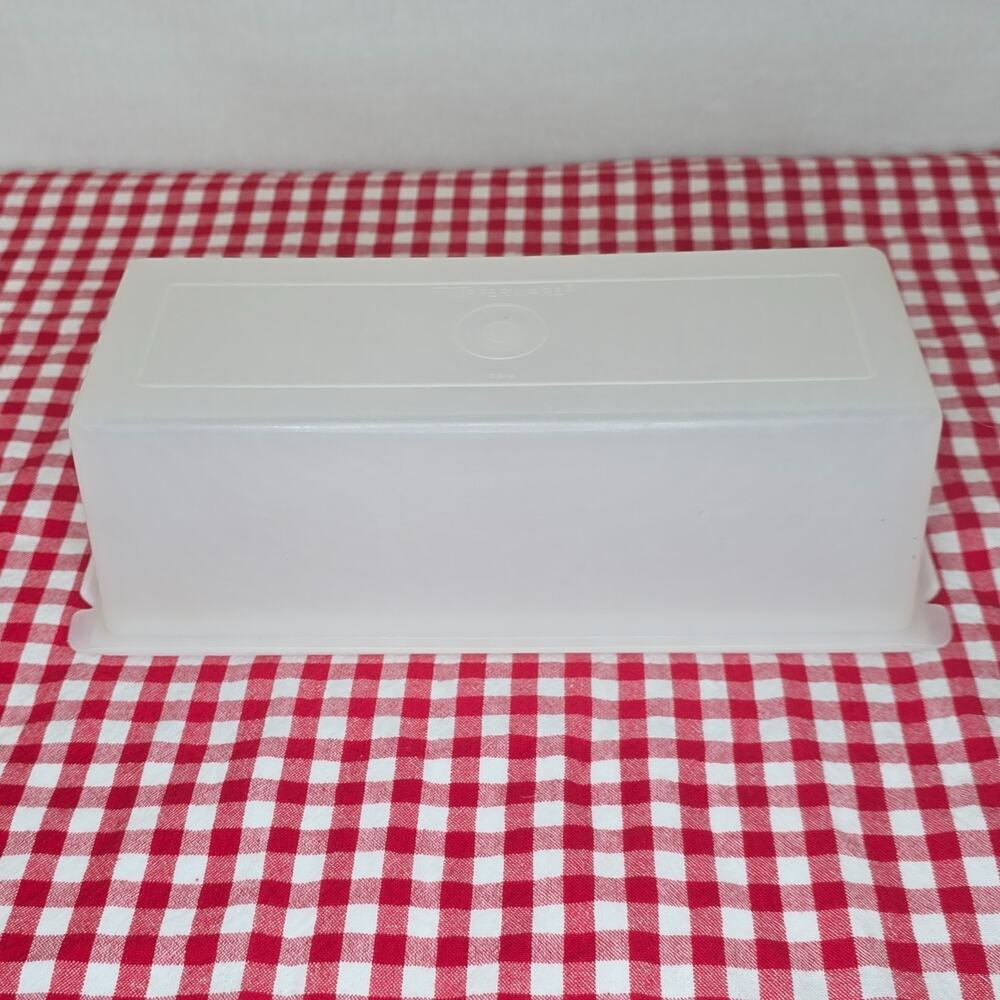 Vintage Tupperware Velveeta Cheese Butter Meat Keeper White 518 w Sheer Lid 519